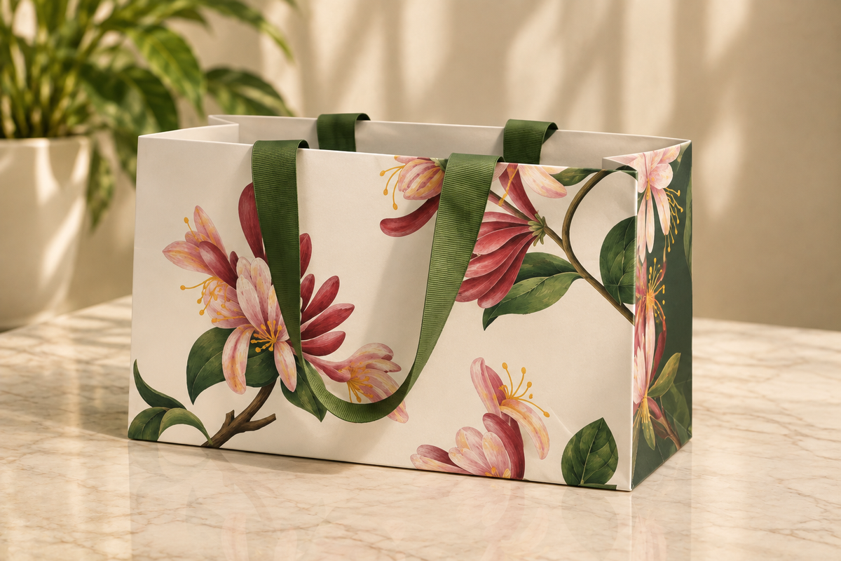 Honeysuckle Woodibne Ivory Gift Bag