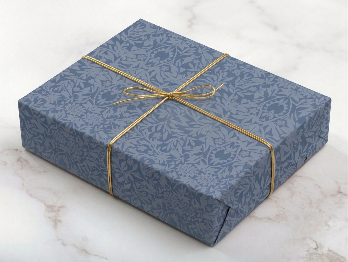 Blue Nouveau Wrapping Paper
