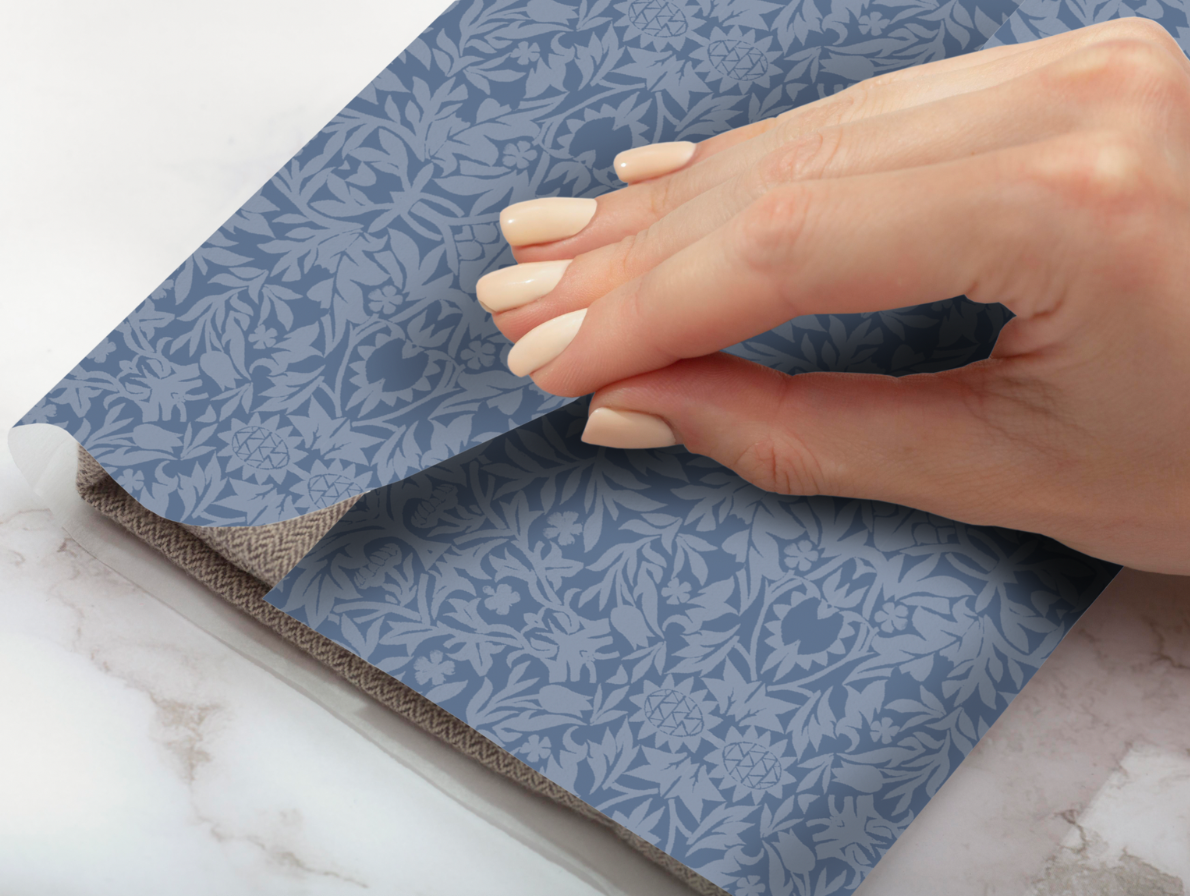 Blue Nouveau Wrapping Paper