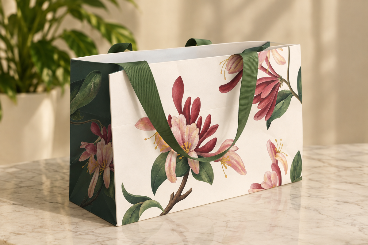Honeysuckle Woodibne Ivory Gift Bag
