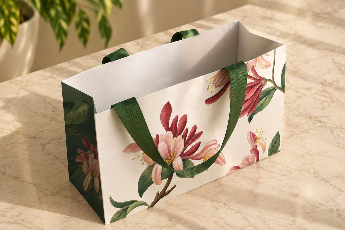 Honeysuckle Woodibne Ivory Gift Bag
