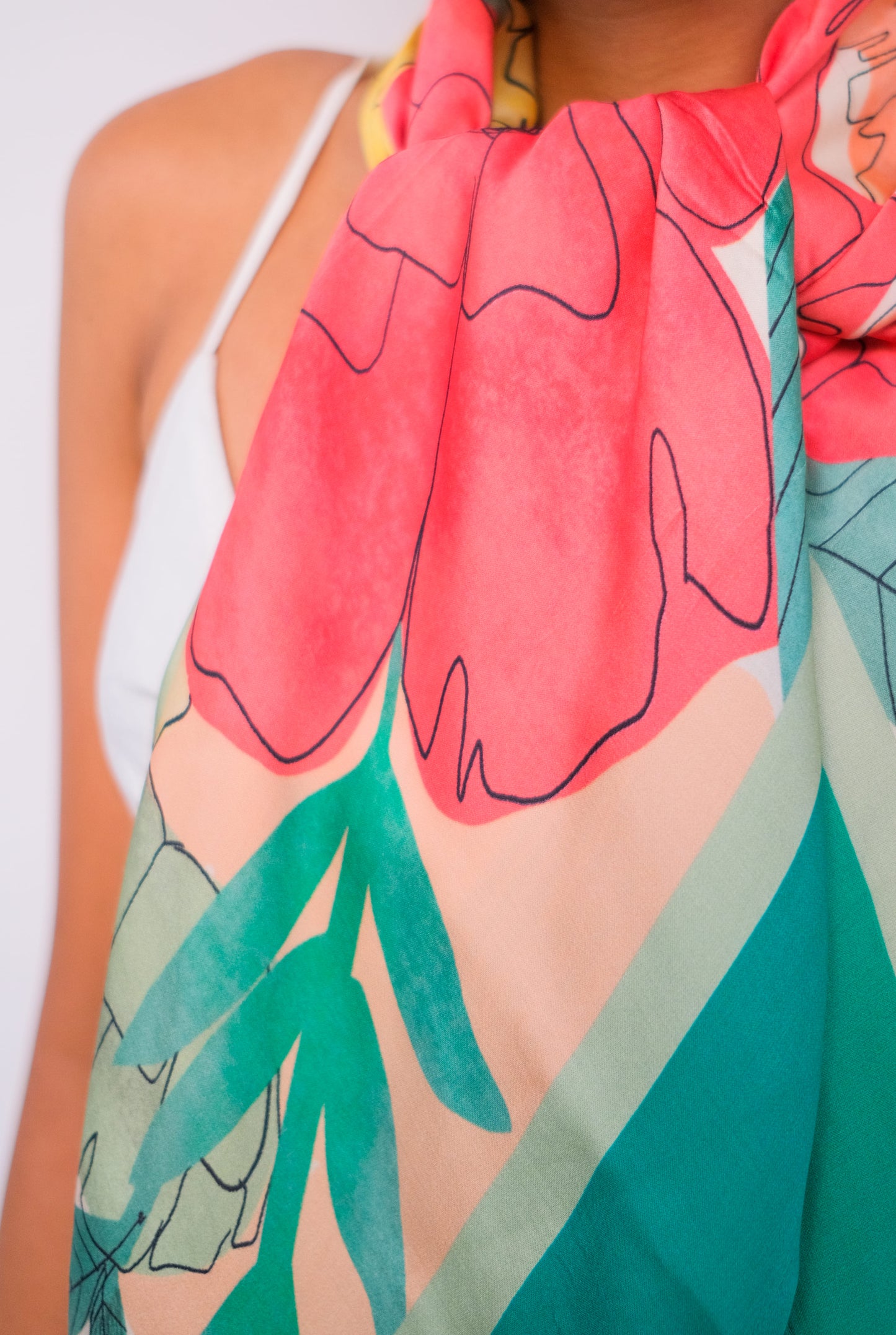 Spring Floral Scarf