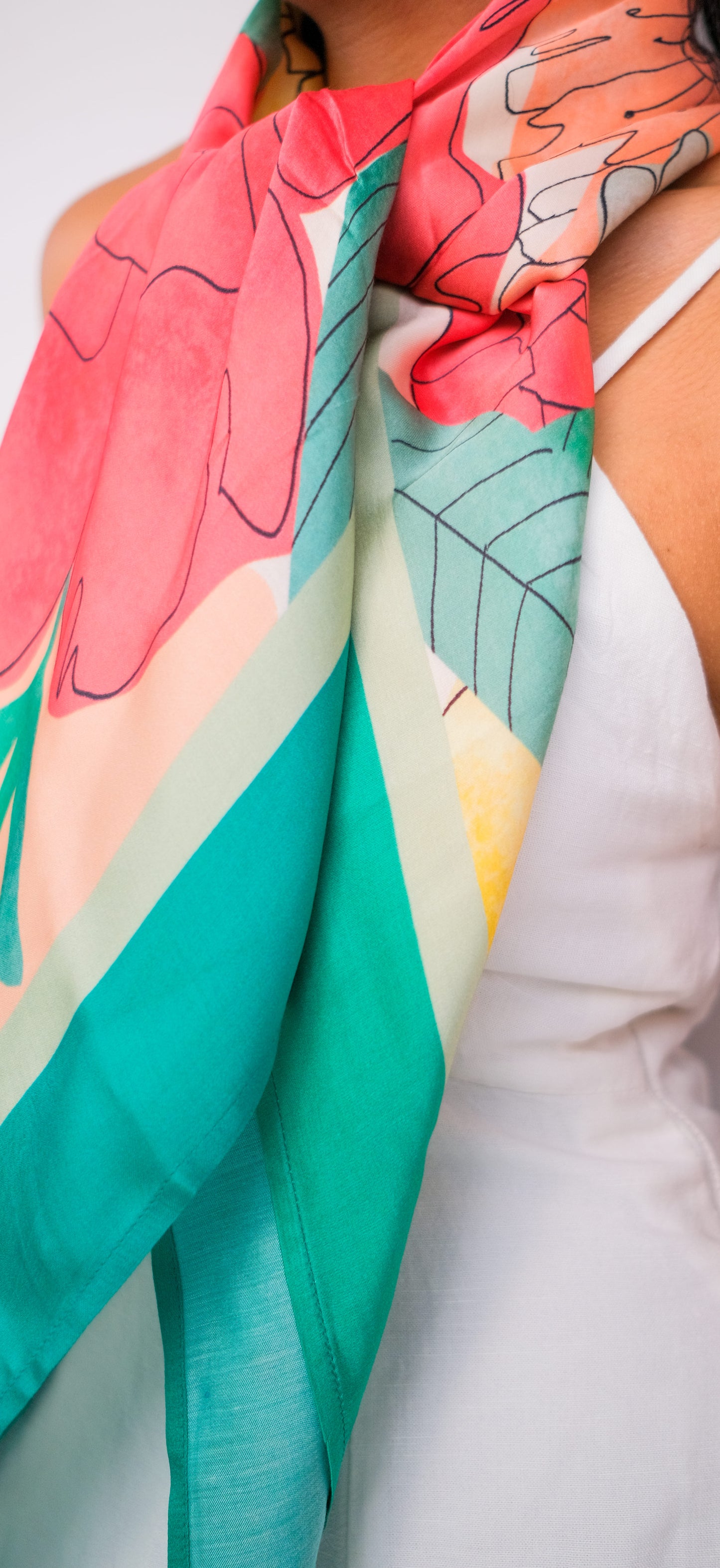 Spring Floral Scarf