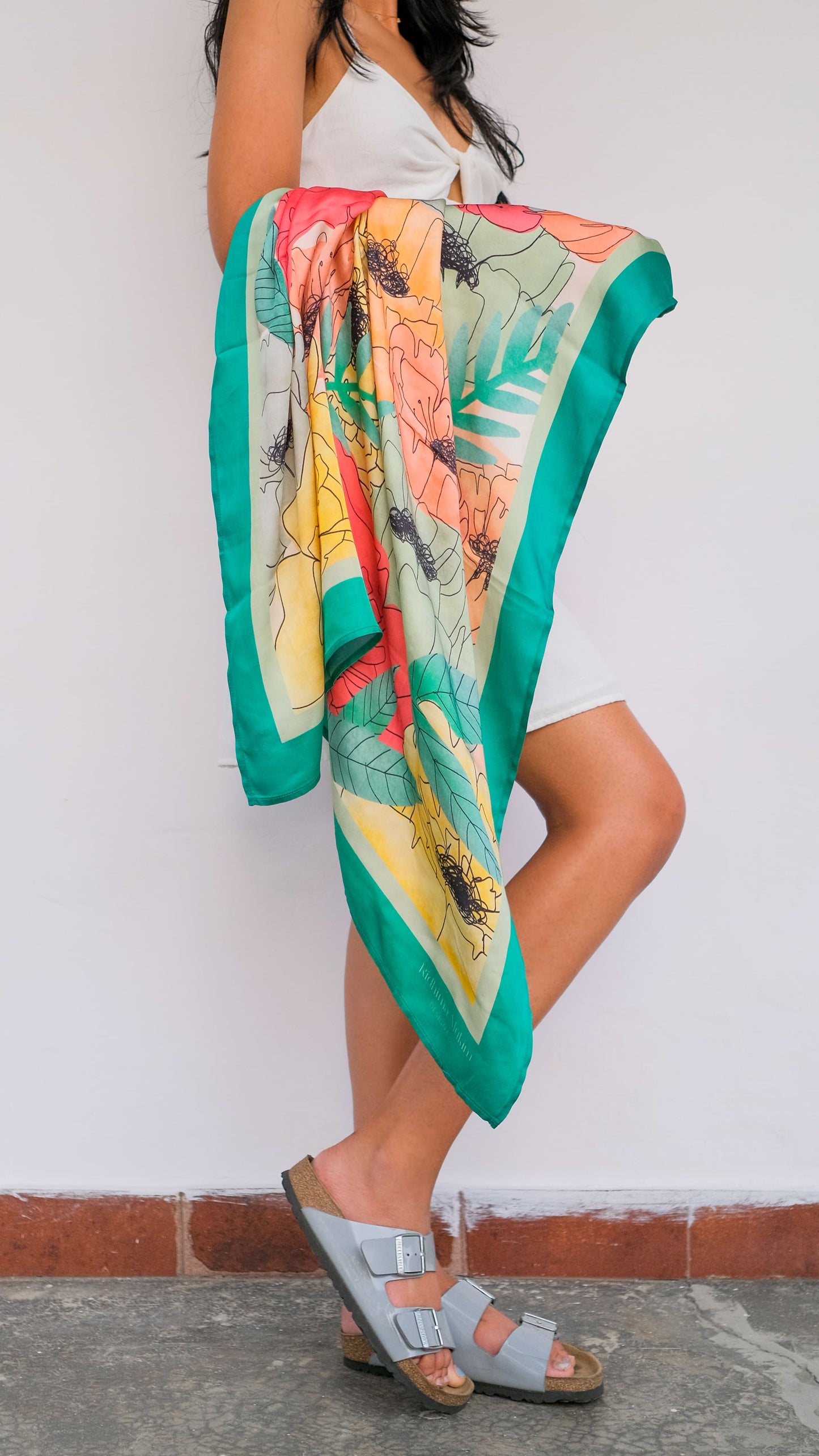 Spring Floral Scarf