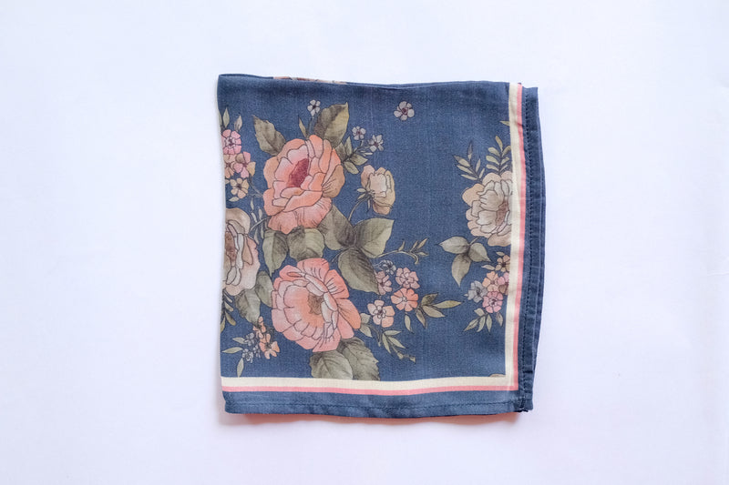 English Floral Pocket Square
