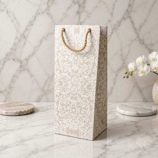 Beige Nouveau Wine Bag