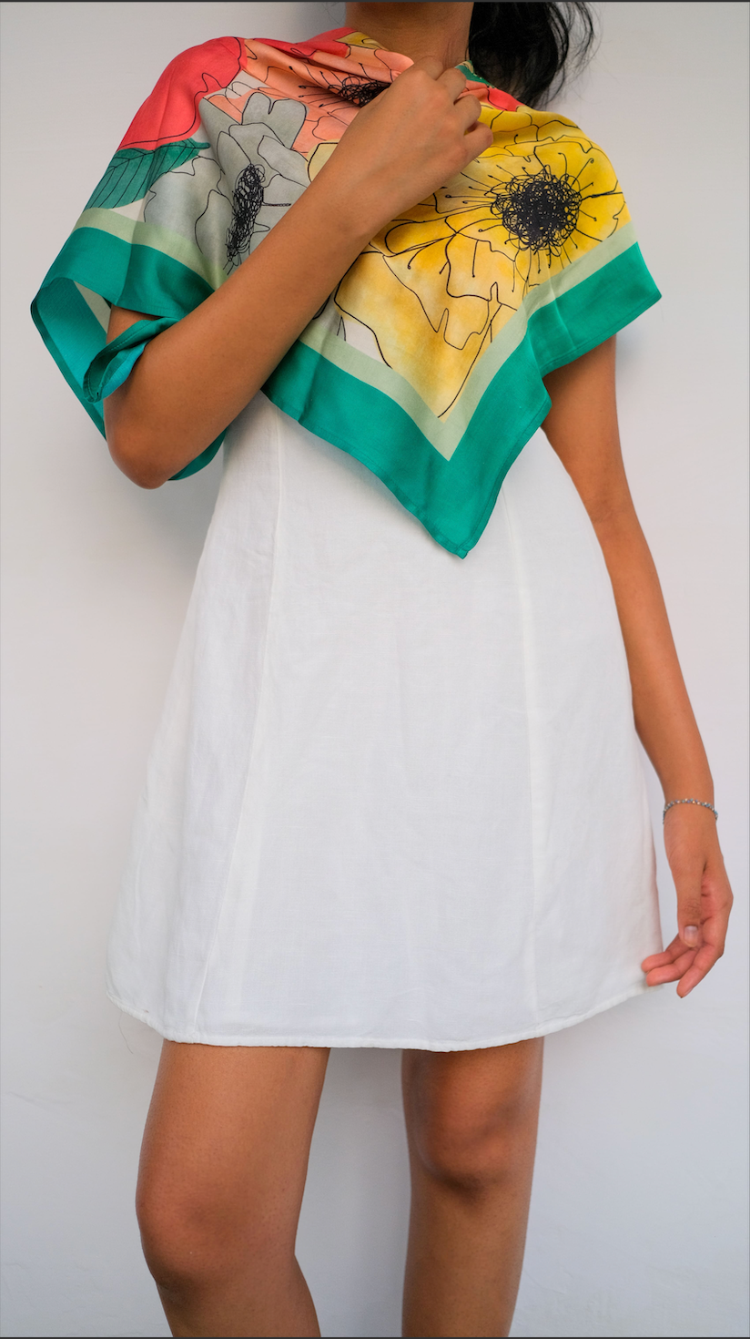Spring Floral Scarf